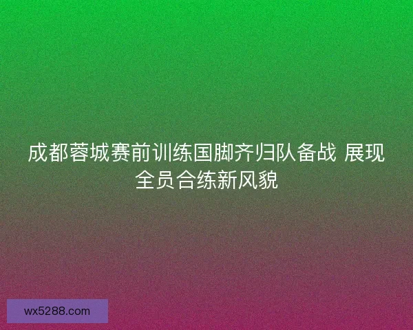 成都蓉城赛前训练国脚齐归队备战 展现全员合练新风貌